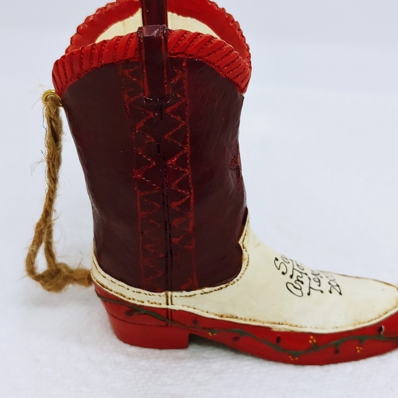 San Antonio Texas 2003 decorative porcelain boot - Picture 5 of 5